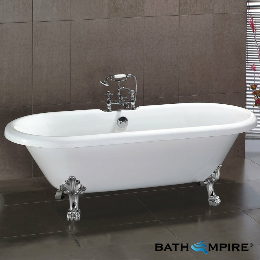 Victoria Traditional Flat Bath with Dragon Feet, Small