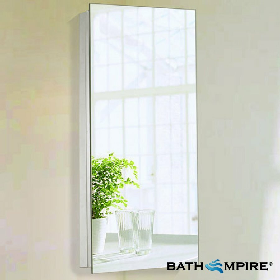 600 x 300 x 180mm Stainless Steel Bathroom Corner Cabinet with Mirror