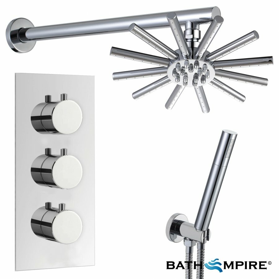 Sipi Thermostatic Shower with 8.7" Star Head and Hand Held