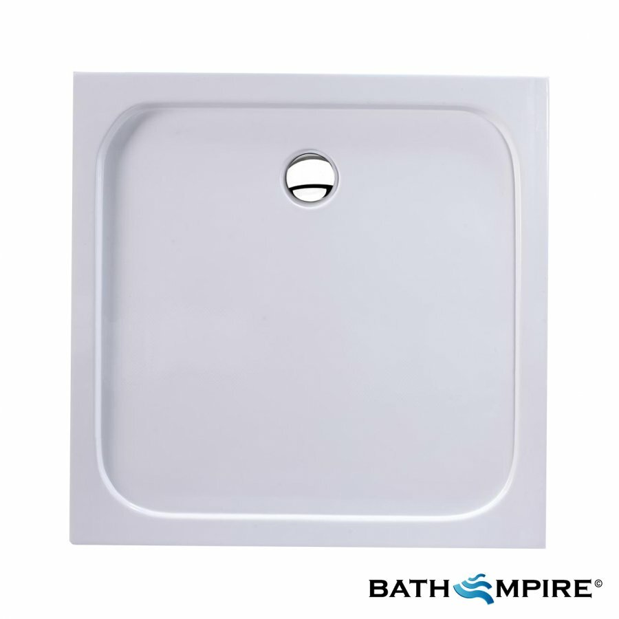 BathEmpire  Square shower enclosure tray, slim 900x900