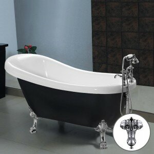 Ball foot bath in black from BathEmpire