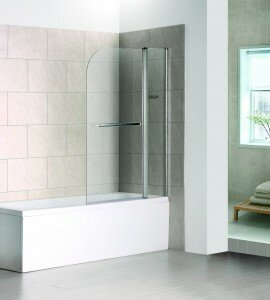 Glass Shower Screen with Towel Rail (1400mm), by BathEmpire Glass Shower Screen with Towel Rail (1400mm), by BathEmpire