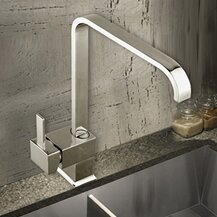 Brushed Steel Kitchen Taps 
