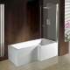 prespa L-Shaped Shower Bath, Right Hand 