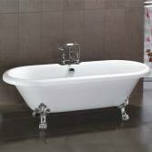 Victoria Traditional Flat Bath with Dragon Feet, Small 