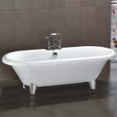 Victoria Traditional Flat Bath with Modern Feet, Large 