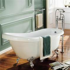Victoria Slipper Bath Traditional Roll Top with Ball Feet - Small 