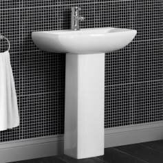 Geneva Sink Pedestal and Basin - Single Tap Hole 