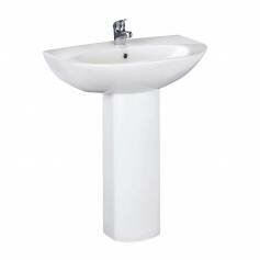 Milan Sink Pedestal and Basin - Single Tap Hole 