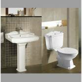 Victoria Pedestal Basin and VictoriaToilet (White Seat) 