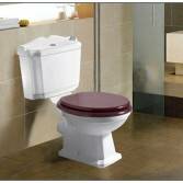 Victoria Toilet, Dark Wood Mahogany Seat 