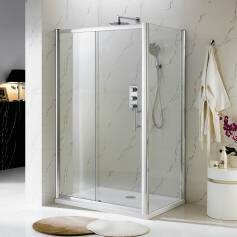 Coral Sliding Shower Doors - Enclosure for Corner - 1000x760mm 