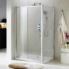 Coral Sliding Door Shower Enclosure for Corner - 1100x760mm  