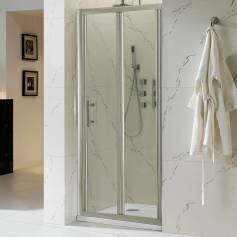 Coral Bi Fold Shower Door Enclosure for Alcove - 900mm 