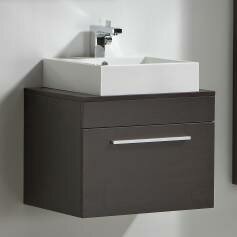 Lassen Wenge 600mm Counter Top Basin Drawer Unit - Wall Mounted 