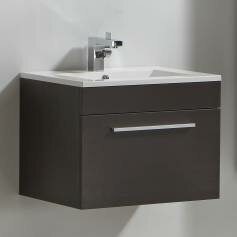 Lassen Wenge 600mm Built In Basin Drawer Unit - Wall Mounted 