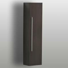 Lassen Wenge Bathroom Furniture - 1400mm Tall Wall Mounted Storage Unit 