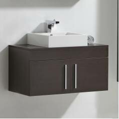 Lassen Wenge 900mm Counter Top Basin Door Unit - Wall Mounted 