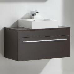Lassen Wenge 900mm Counter Top Basin Drawer Unit - Wall Mounted 