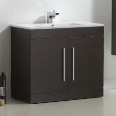 Lassen Wenge 900mm Built In Basin Door Unit - Floor Standing 