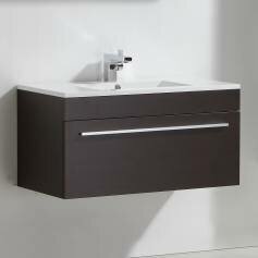 Lassen Wenge 900mm Built In Basin Drawer Unit - Wall Mounted 