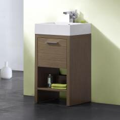 Redmond Oak 450mm Cloakroom Basin Unit - Floor Standing 