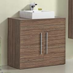 Delamere Light Walnut 900mm Counter Top Basin Door Unit - Floor Standing 
