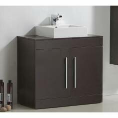 Lassen Wenge 900mm Counter Top Basin Door Unit - Floor Standing 