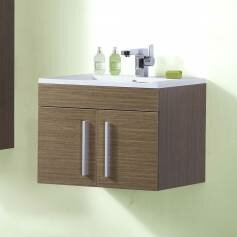 Redmond Oak 600mm Built In Basin Door Unit - Wall Mounted 