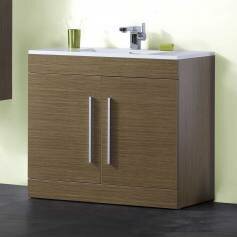 Redmond Oak 900mm Built In Basin Door Unit - Floor Standing 