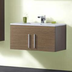 Redmond Oak 900mm Built In Basin Door Unit - Wall Mounted 