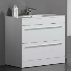 Newlands White 900mm Built In Basin Drawer Unit - Floor Standing 