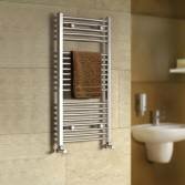 Chrome curved towel rail radiator 1000x500mm , Nancy 