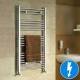 Nancy Chrome Curved Electric Towel Rail Radiator, 1150x600mm  
