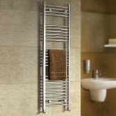 Chrome curved towel rail radiator 1450x450mm , Nancy 