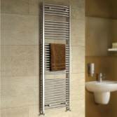 Chrome curved towel rail radiator 1800x600mm , Nancy 