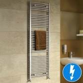 Nancy Chrome Curved Electric Towel Rail Radiator, 1800x600mm 