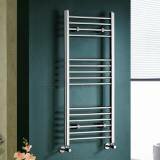Chrome Towel Radiator Natasha Straight Rail - 1100x500mm 