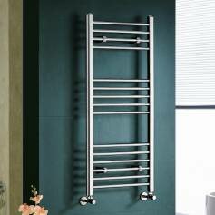 Chrome Towel Radiator Natasha Straight Rail - 1100x500mm 