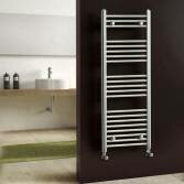 Natasha Chrome Flat Towel Rail Radiator, 1150x450mm 
