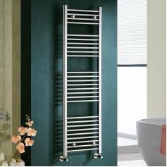 Chrome Towel Radiator Natasha Straight Rail - 1450x450mm 