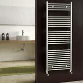 Natasha Chrome Flat Towel Rail Radiator, 1450x600mm 