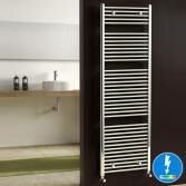 Natasha Thermostatic Chrome Flat Electric Towel Rail Radiator, 1800x600mm 