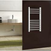 Natasha Chrome Flat Towel Rail Radiator, 650x400mm 