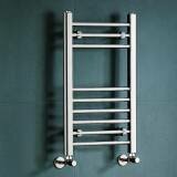 Bathroom Heated Towel Rails Natasha Chrome Straight Radiator - 650x400mm 