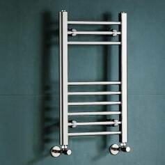 Bathroom Heated Towel Rails Natasha Chrome Straight Radiator - 650x400mm 