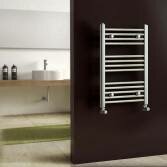 Natasha Chrome Flat Towel Rail Radiator,  700x450mm 