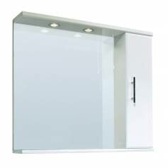 Abbott 850mm Gloss White Mirror &amp; Light with Storage 