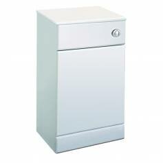 Abbott 500mm Gloss White WC Unit &amp; Concealed Cistern - 300mm Depth 