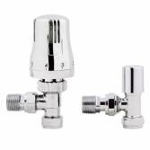 Thermostatic Angled Chrome Radiator Valves 